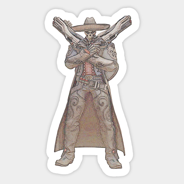 Overwatch Reaper Mariachi Skin Faded Sticker by Green_Shirts